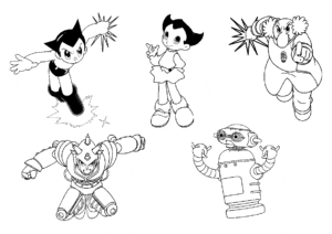 Desenho para colorir de Personagens de Astro Boy