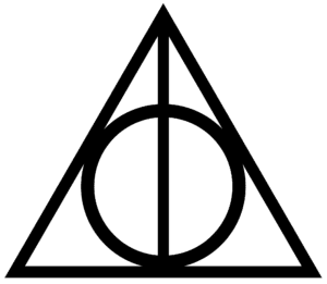 Silhueta Relíquias da Morte Harry Potter PNG
