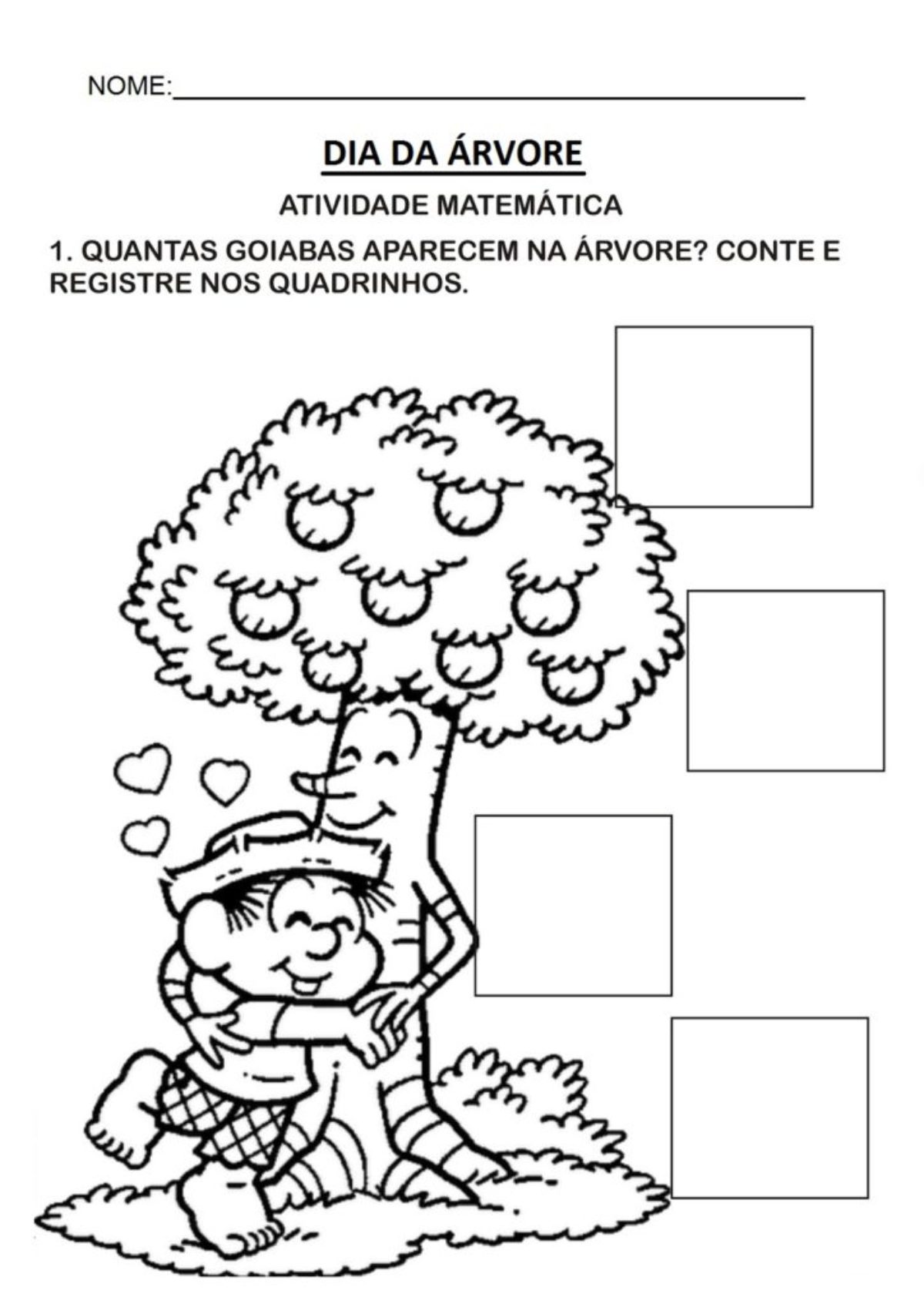 Desenhos para Colorir - Atividades para o dia da Árvore Educação Infantil