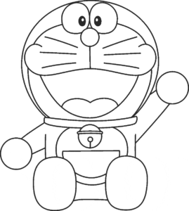 Desenho de Anime Doraemon para colorir e imprimir
