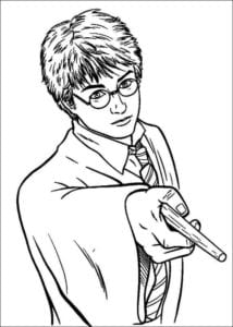 Desenho de Bruxinho Harry Potter para colorir e imprimir