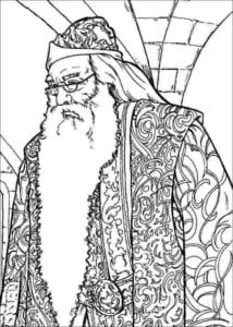 Desenho de Dumbledore para colorir e imprimir