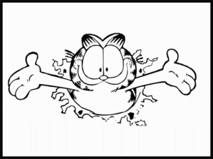 Desenho para colorir de Gato Garfield