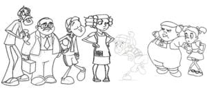 Desenho para colorir e imprimir de Personagens do Chaves