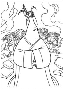 Desenho para colorir de Sr Ping de Kung Fu Panda