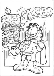 Desenho para colorir de Super Garfield