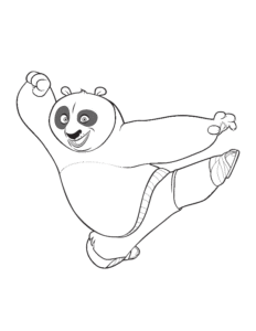 Desenho de Urso panda Po para colorir e imprimir