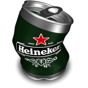 Lata Amassada Heineken PNG