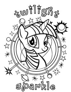 Desenho para colorir de Retrato de Twilight Sparkle