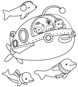 Desenho para colorir de Submarino dos Octonautas