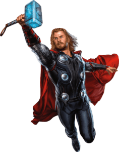 Thor Segurando Martelo PNG