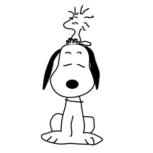 Desenho de Cachorro Snoopy para colorir e imprimir