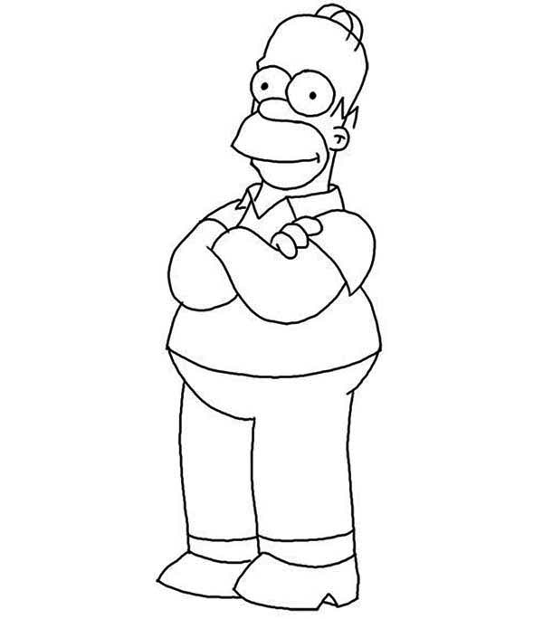 Desenho De Homer Simpson Para Colorir E Imprimir