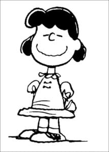 Desenho para colorir de Lucy personagem do Snoopy