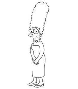 Desenho de Marge dos Simpsons para colorir e imprimir