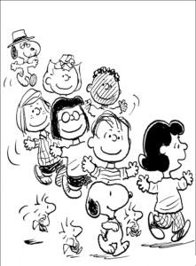 Desenho de Personagens do Snoopy para colorir e imprimir