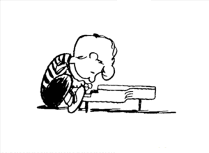 Desenho para colorir de Schroeder personagem de Snoopy