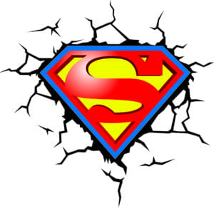 Logo Super Man Parede Vetorizado