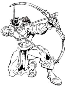 Desenho de Gavião Arqueiro de Marvel para colorir