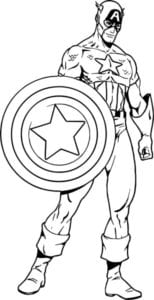 Desenho de Roupa do Capitão América para colorir e imprimir