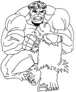 Desenho de Hulk Vingadores para colorir