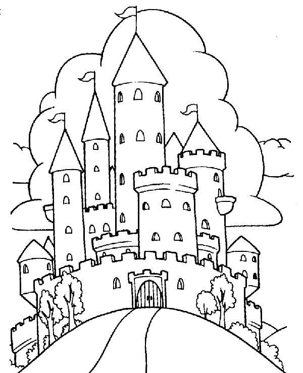 Desenho Para Colorir torre do castelo - Imagens Grátis Para Imprimir - img  18475