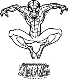 Desenho O Espetacular Homem Aranha para Colorir