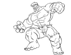Desenho O Incrível Hulk para Colorir