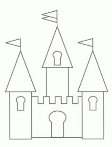 Desenho de Castelo de Chaves Para Colorir